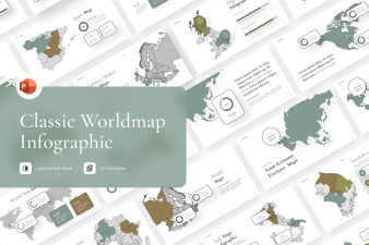 Classic Worldmaps Infographic PowerPoint Template